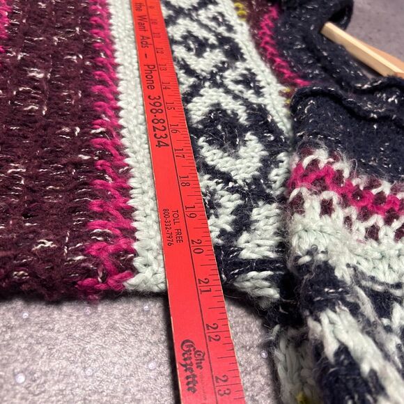 Free People Silver Reed Fair Isle Print Sweater size Small - Picture 5 of 7